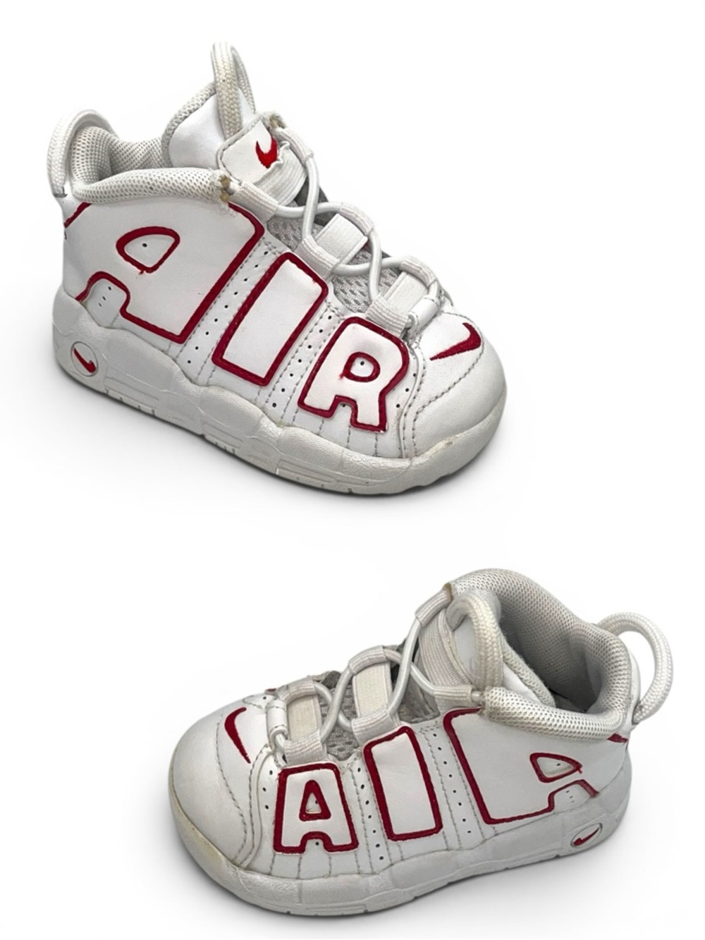 Nike Air More Uptempo TD White Red Baby Toddler 6C Sneakers - Picture 3 of 12